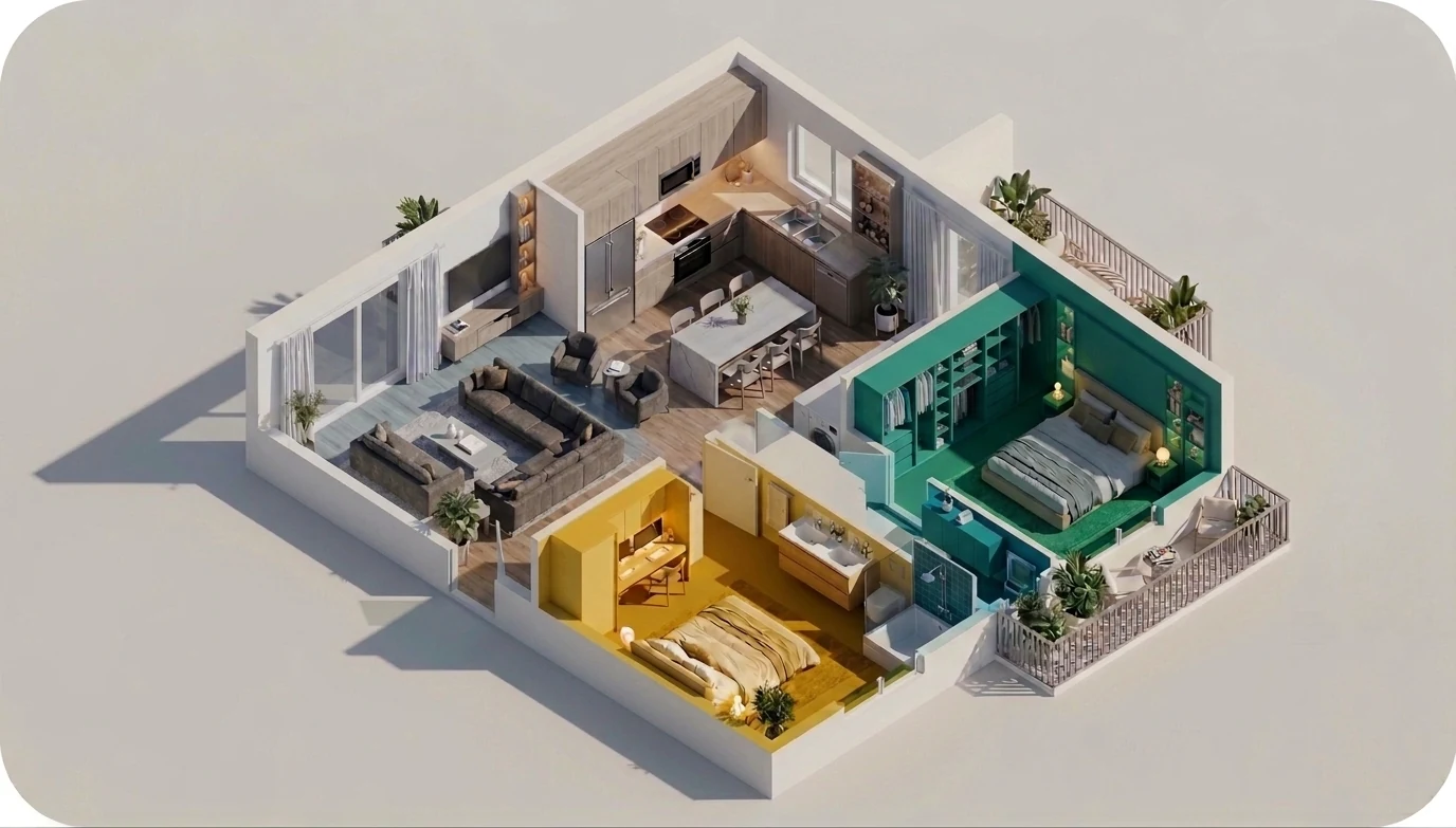 2 habitaciones